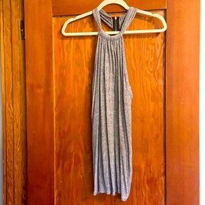 Ella Moss grey halter zipper back top